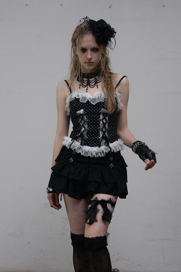 Laced Polka Dot Corset