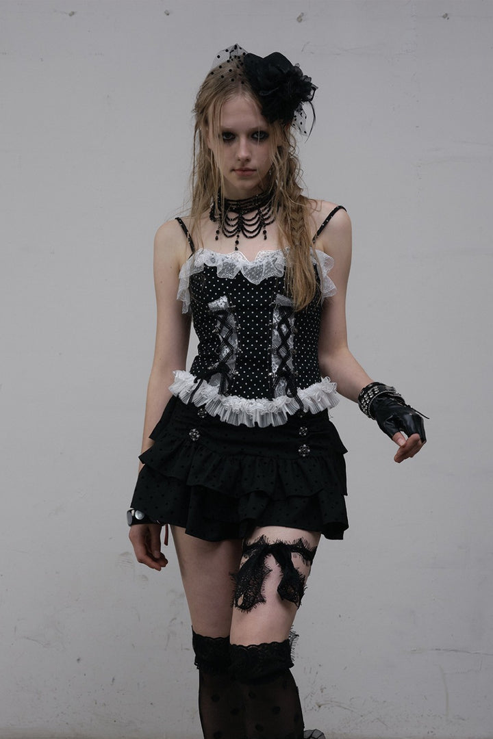 Laced Polka Dot Corset