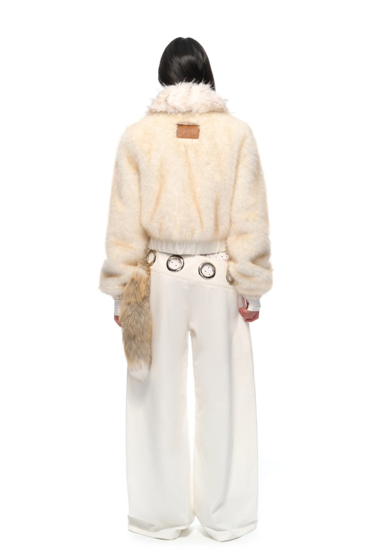 Celine Cream Fur Jacket