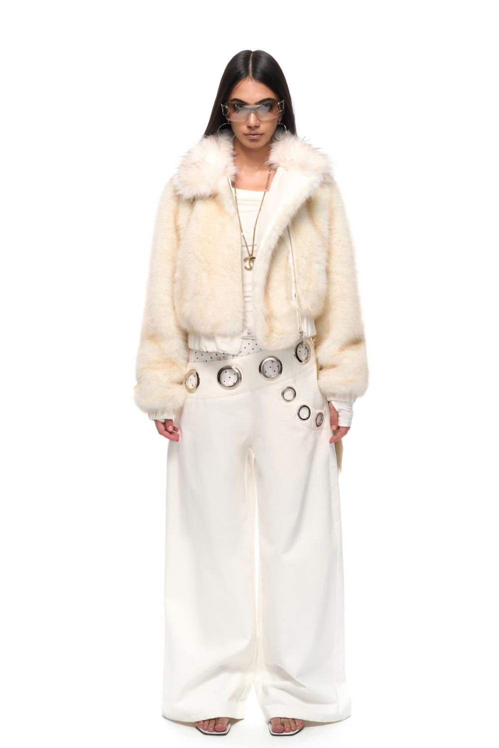 Celine Cream Fur Jacket