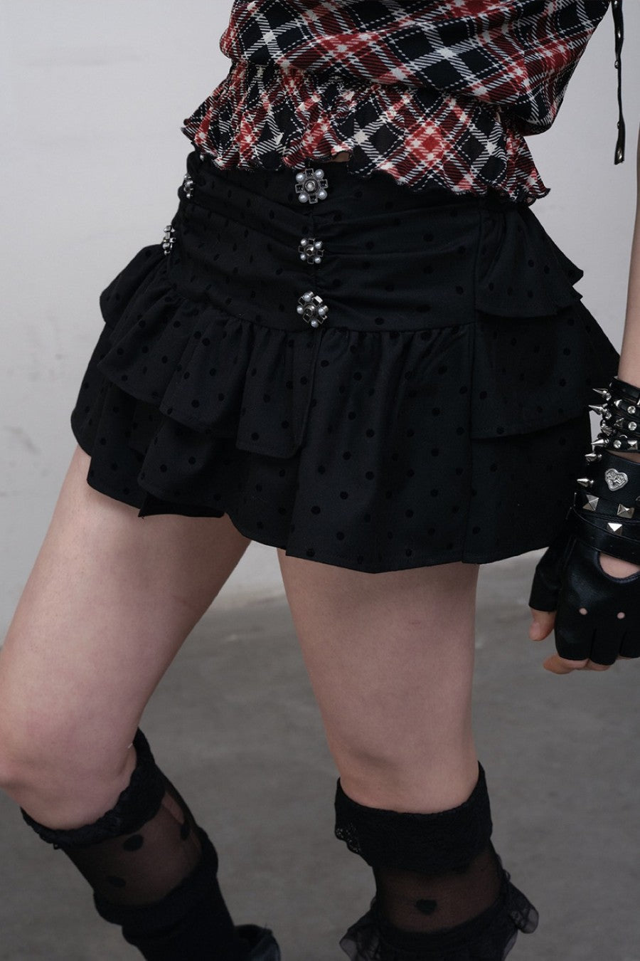 Ruffled Polka Dot Skirt