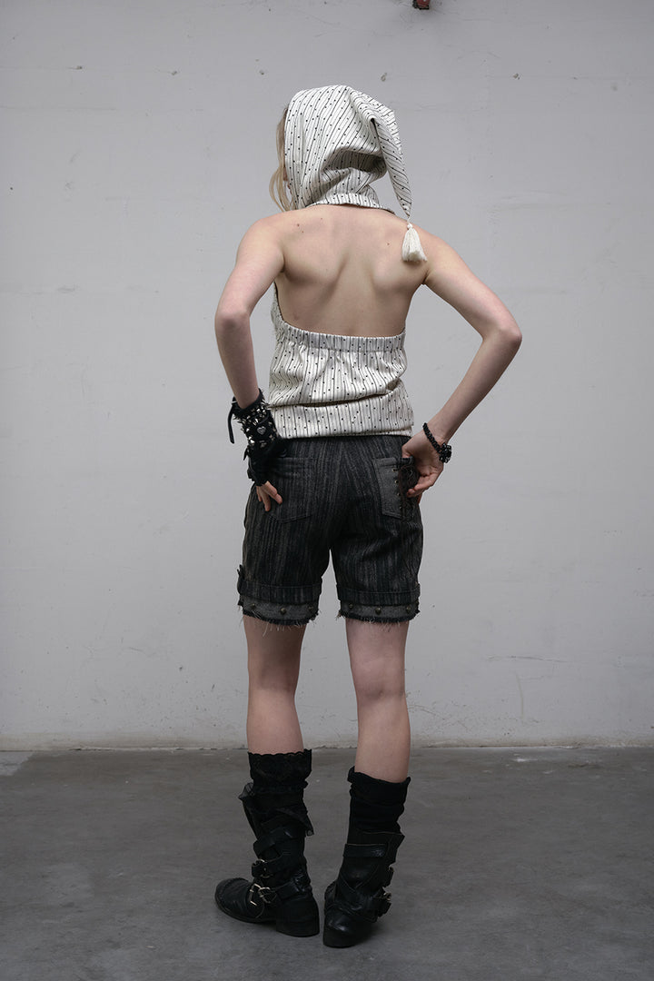 Striped Buckle Jorts