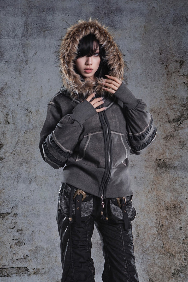 Dark Frosted Hooded Jacket