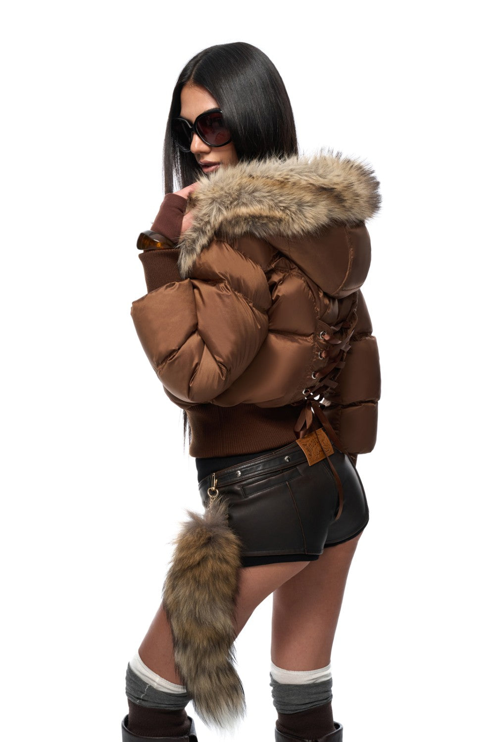 Bronze Blair Lace-Up Jacket