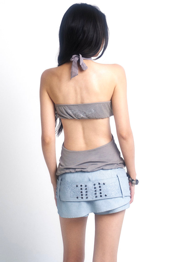 Buckle Studded Mini Skort