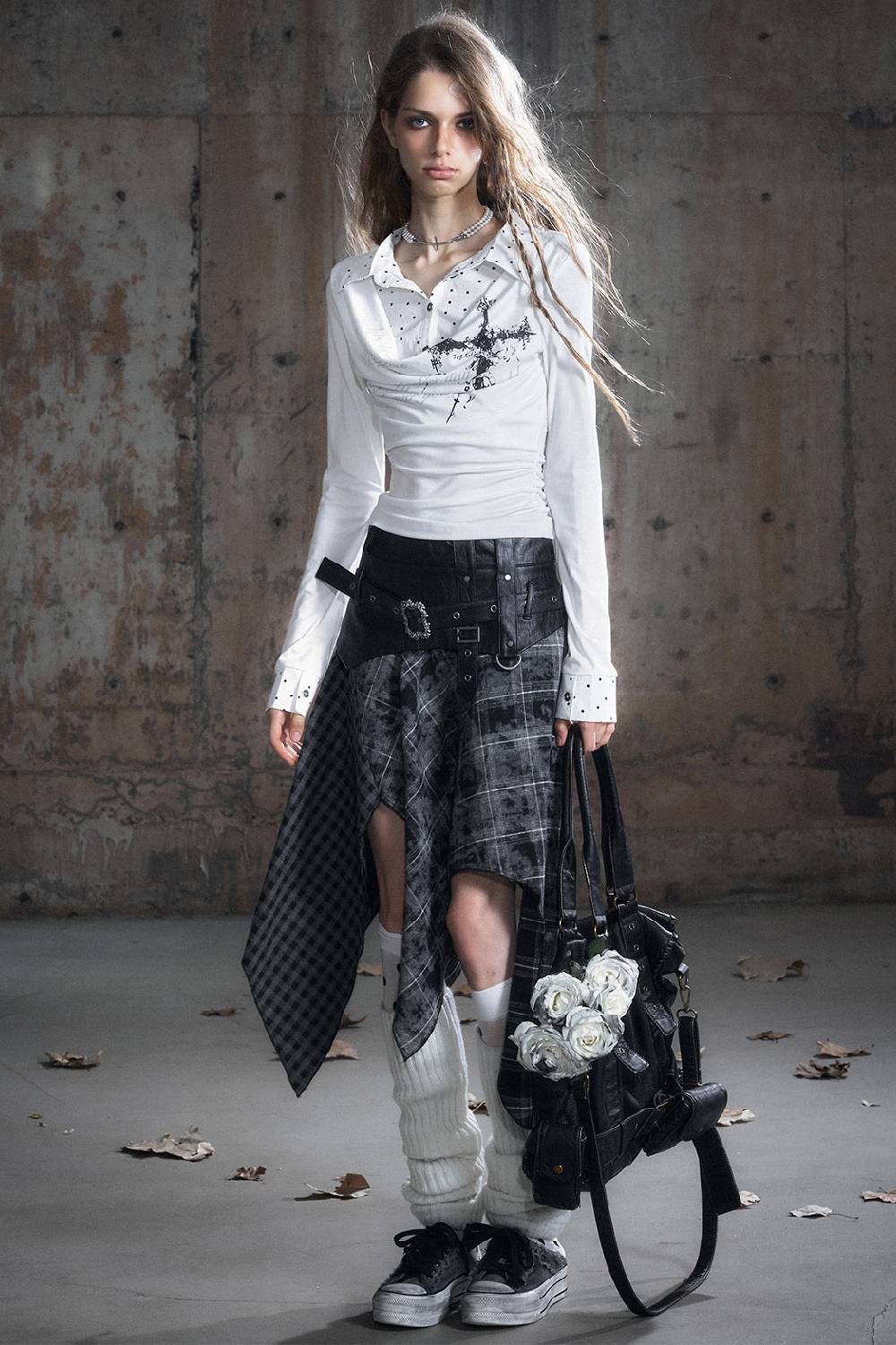 Faded Layered Script Shirt