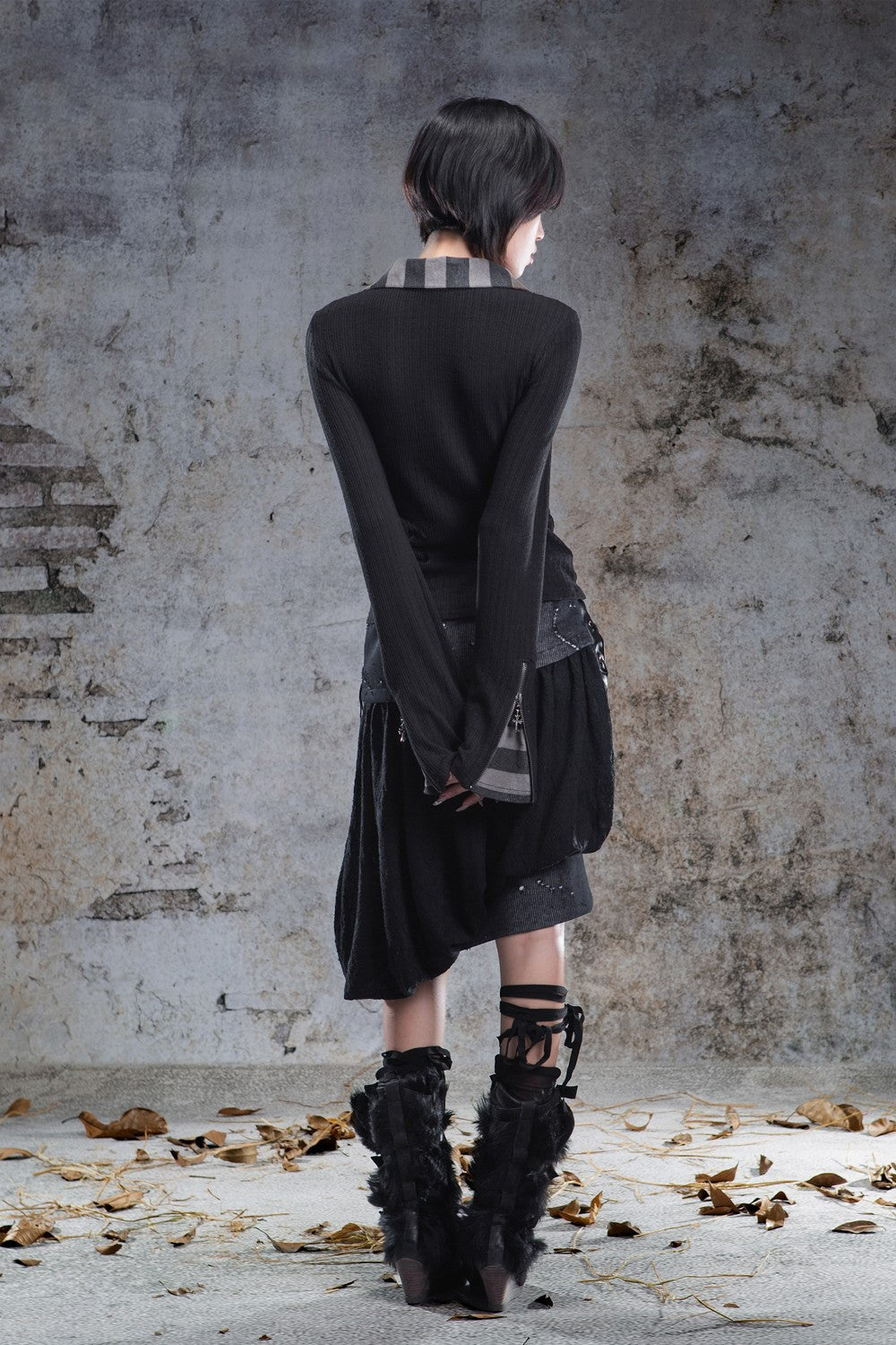 Alina Layered Zip-Up Blouse