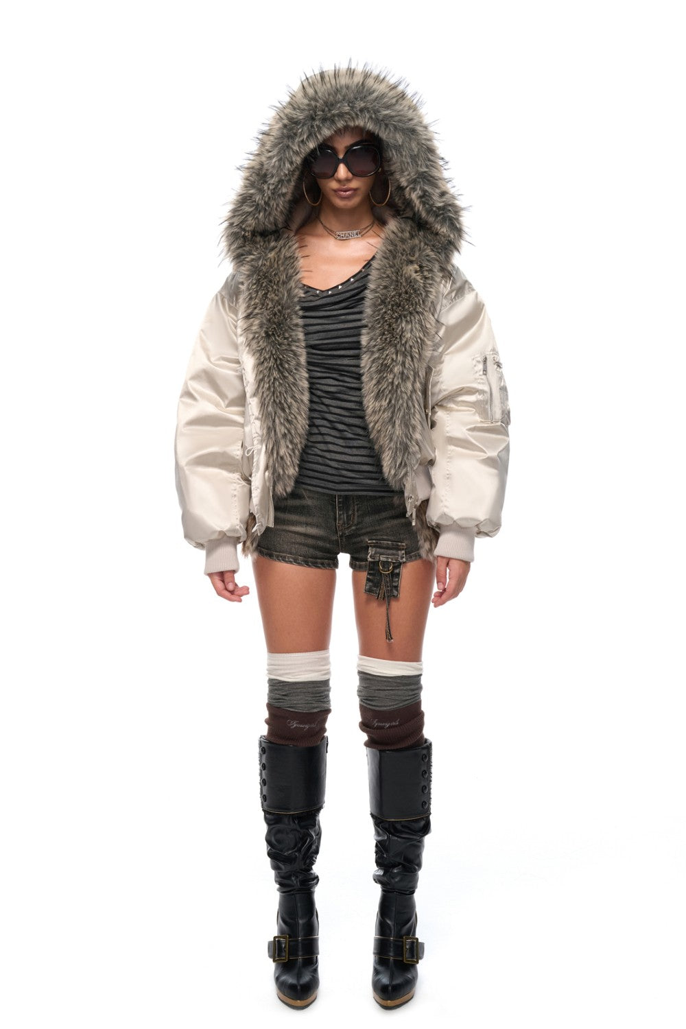 Suki Satin Bomber Jacket