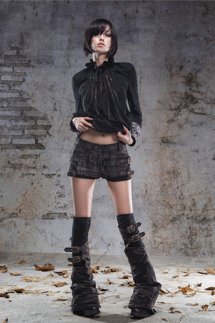 Avery Buckled Low-Rise Shorts