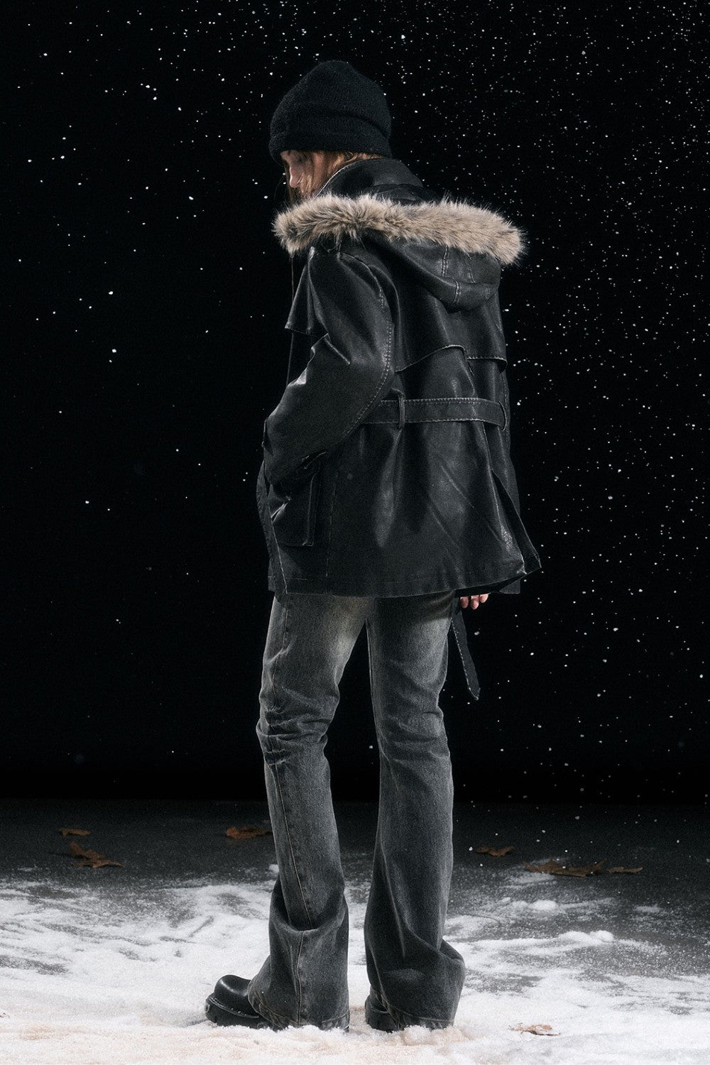 Astra Leather Parka Coat