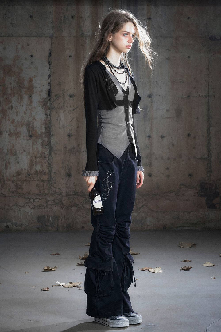 Crosscut Hooded Top