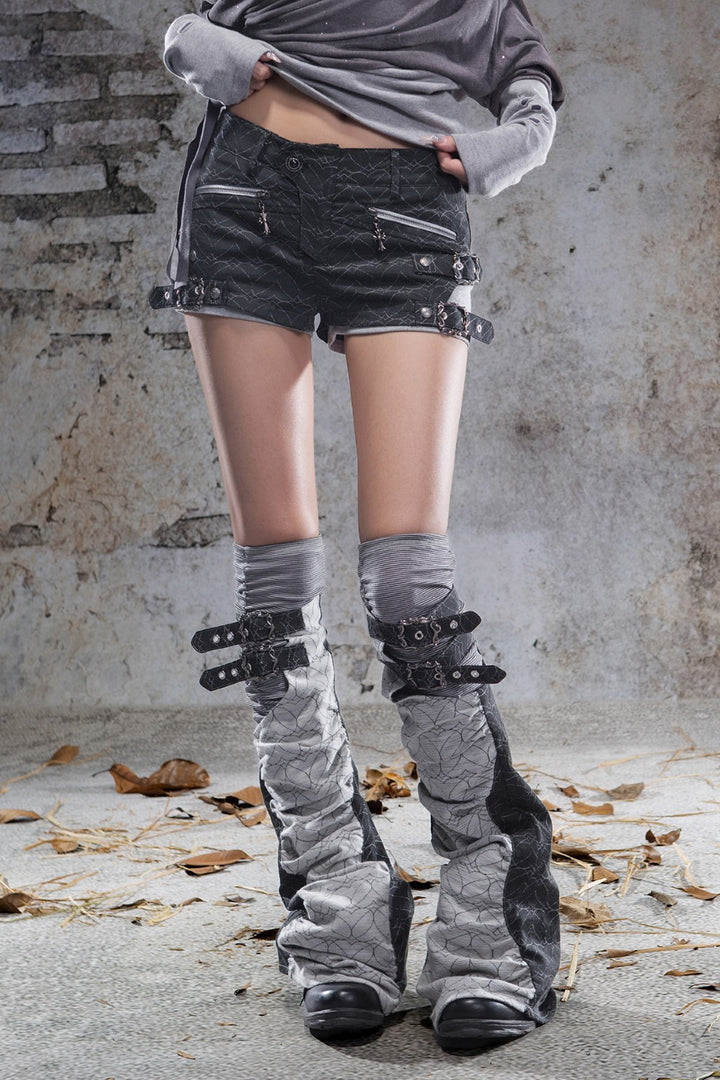 Avery Buckled Low-Rise Shorts