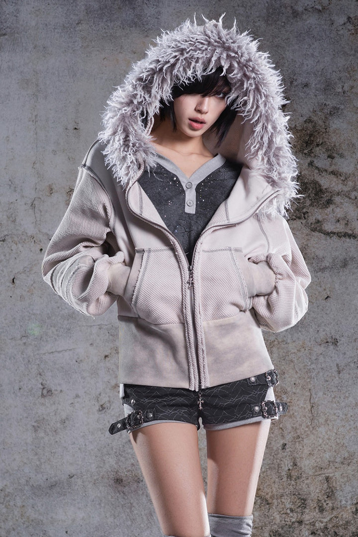 Light Frosted Hooded Jacket