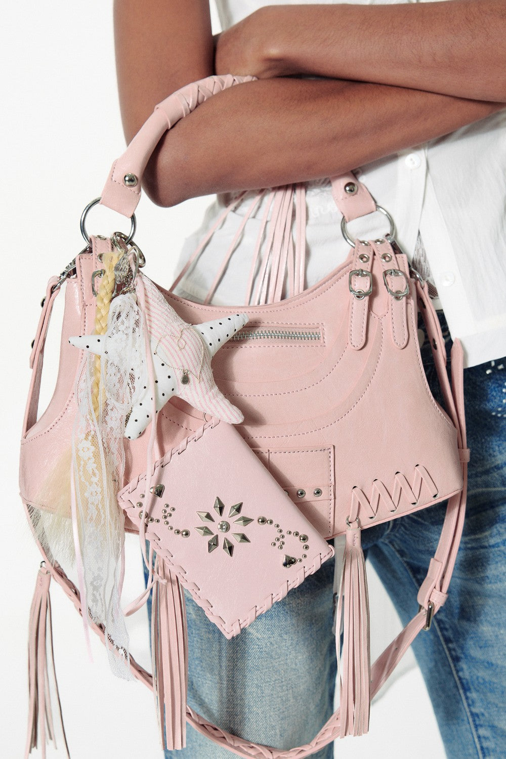 Retro Charm Handle Purse