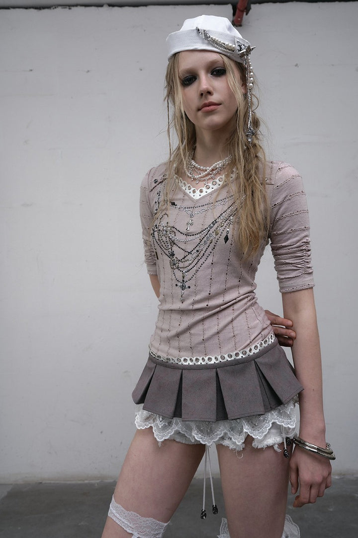 Chain Embellished T-shirt