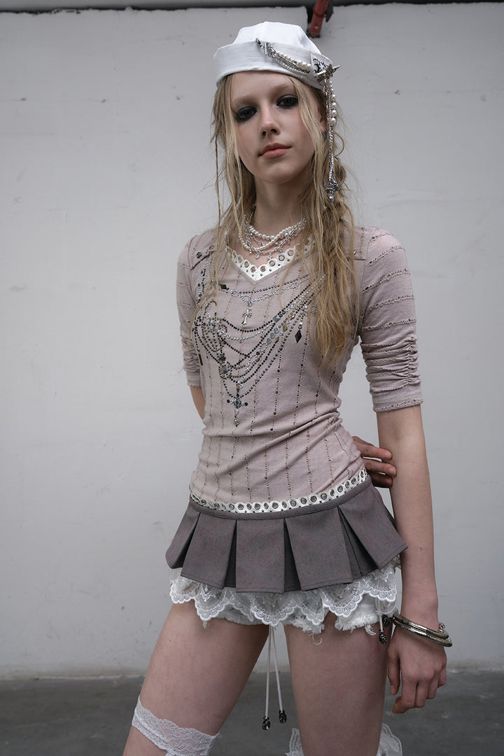 Lace Trimmed Mini Apron