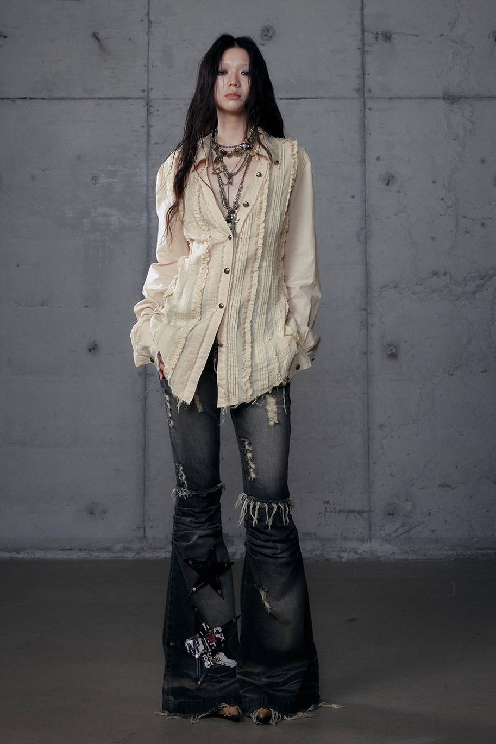 Vintage Long-Sleeve Blouse