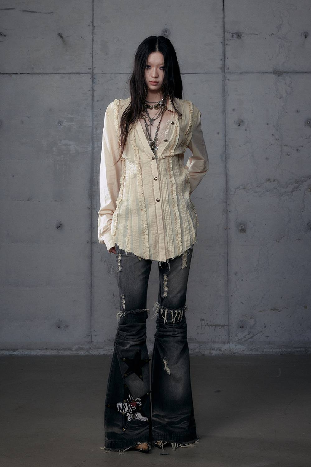 Vintage Long-Sleeve Blouse