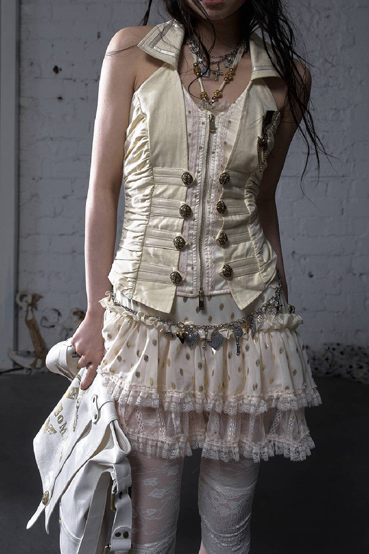 Crest Collar Vest