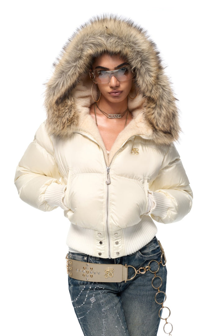 White Blair Lace-Up Jacket