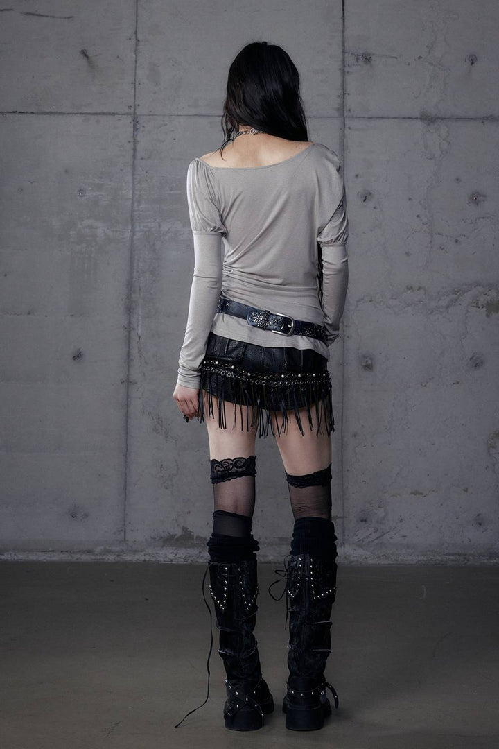 Studded Heart Long Sleeve