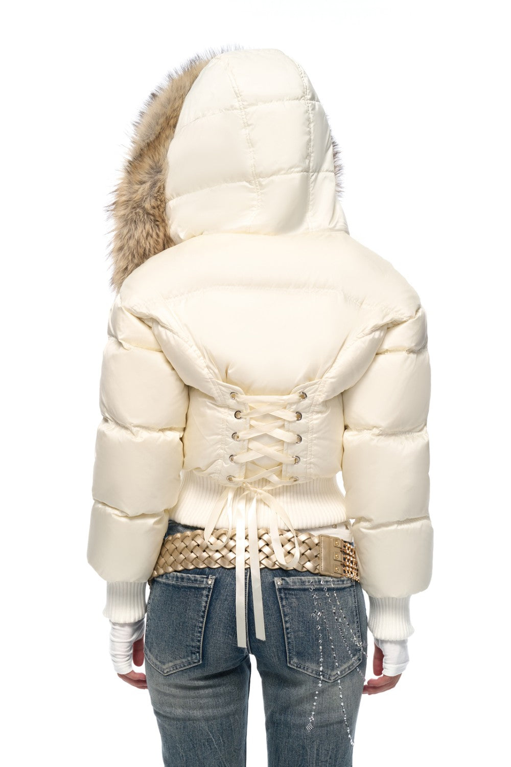 White Blair Lace-Up Jacket – Pixie Rebels