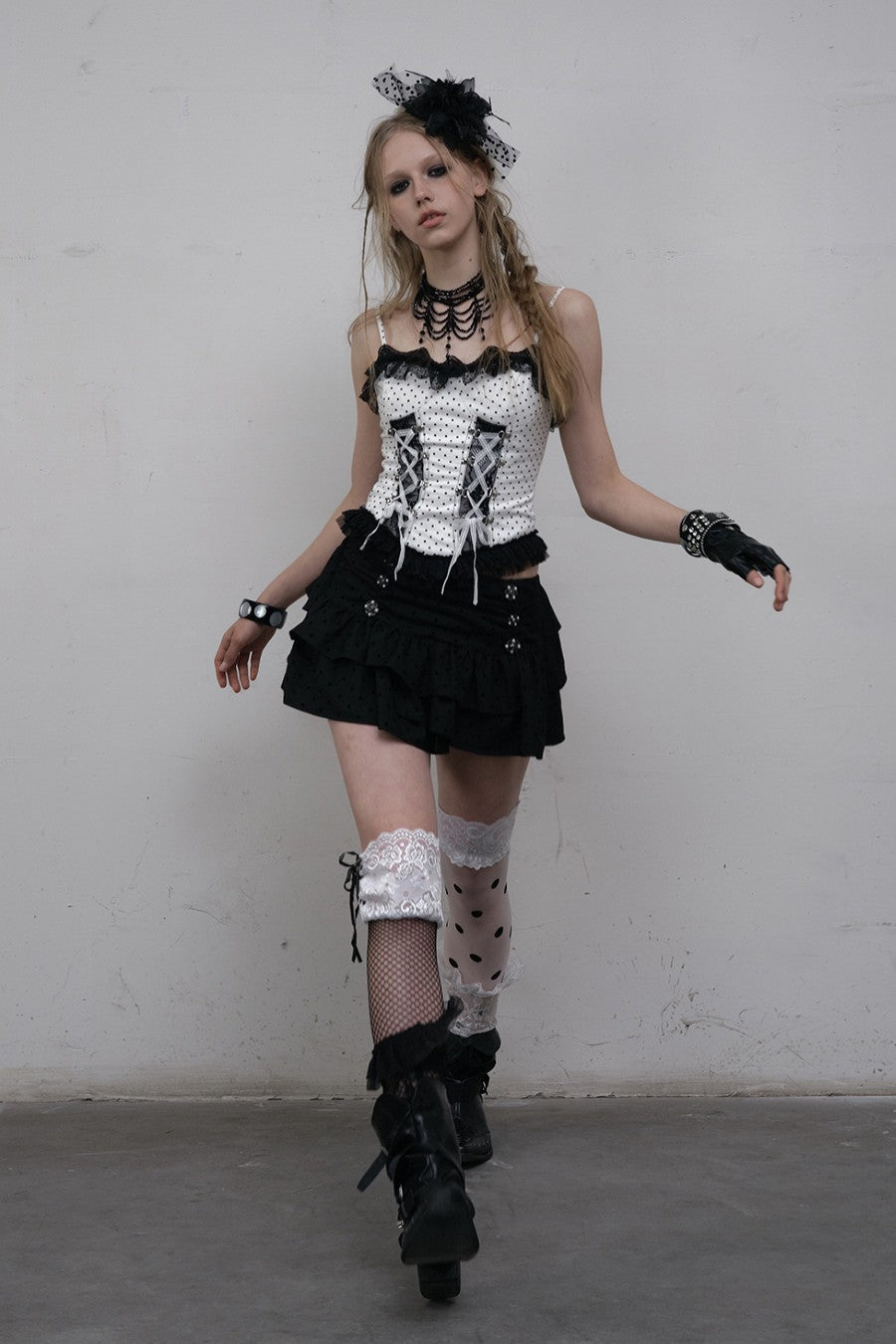 Laced Polka Dot Corset