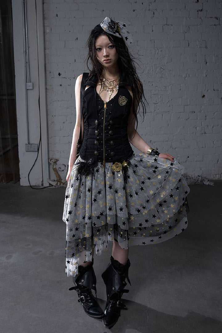Crest Collar Vest