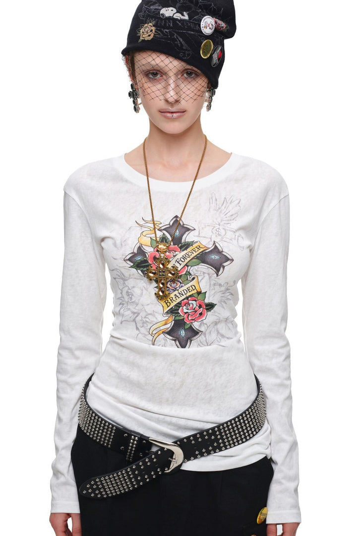 Sacred Bloom Cutout Top