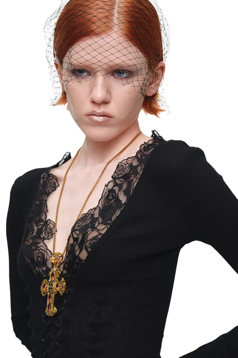 Lace Whisper V-Neck Top