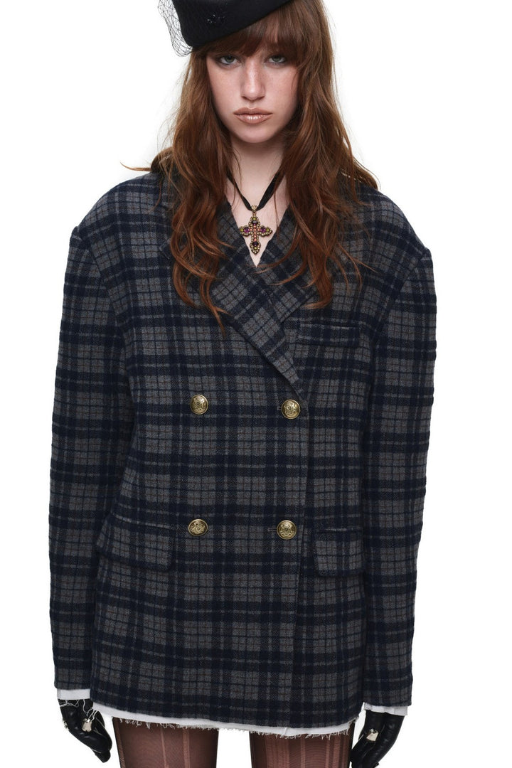 Vivian Oversized Plaid Blazer