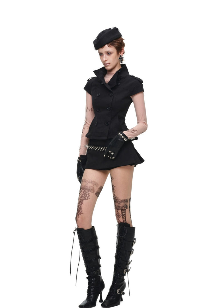 Tailored Hourglass Military Top