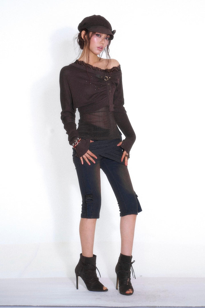 Twilight Off-Shoulder Buckled Top
