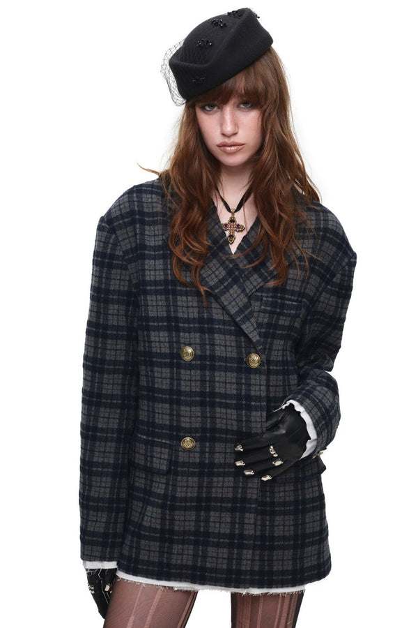 Vivian Oversized Plaid Blazer