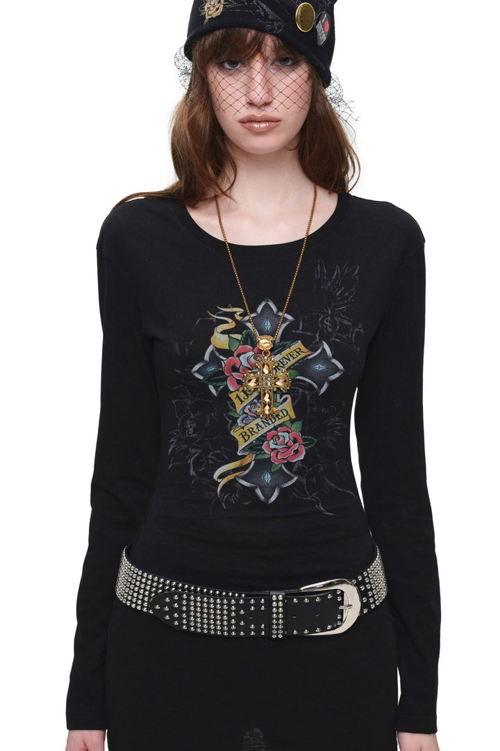 Sacred Bloom Cutout Top