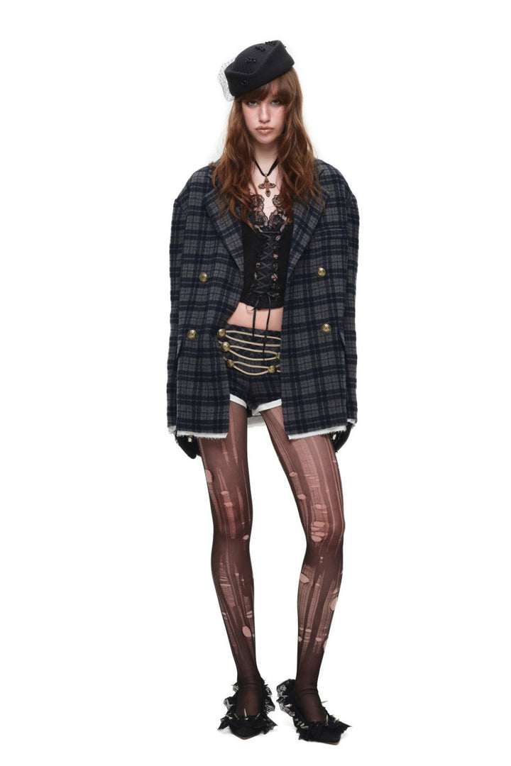 Vivian Oversized Plaid Blazer