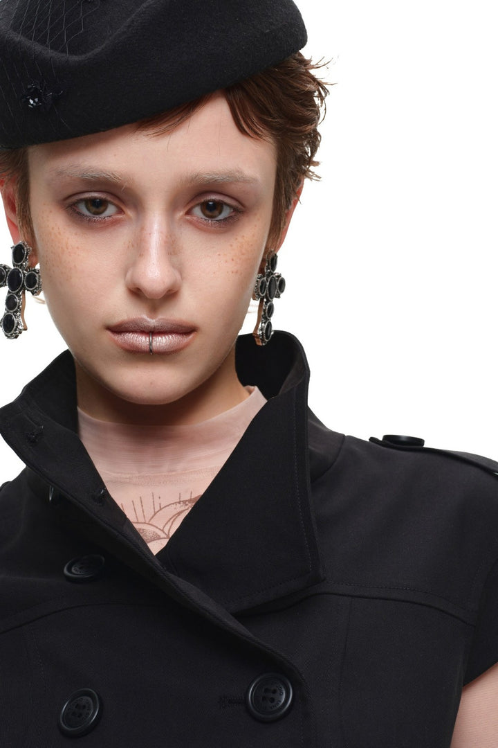 Tailored Hourglass Military Top