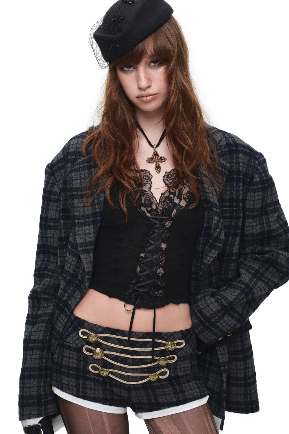 Vivian Oversized Plaid Blazer