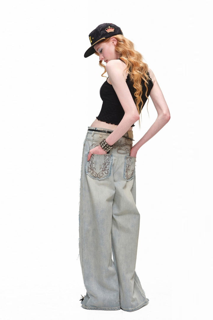 Worn Angel Barrel Jeans