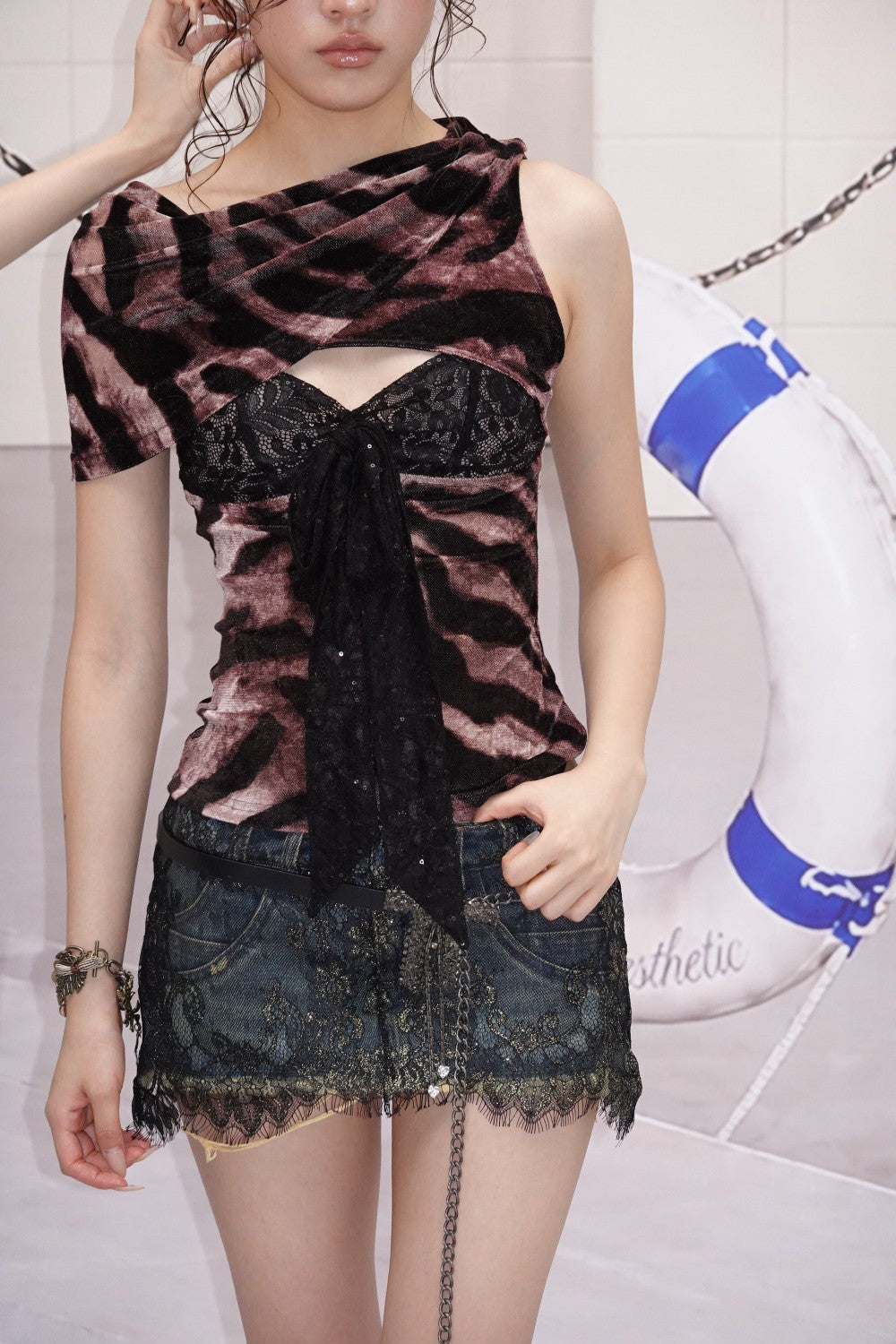 Sofia Lace Zebra Top