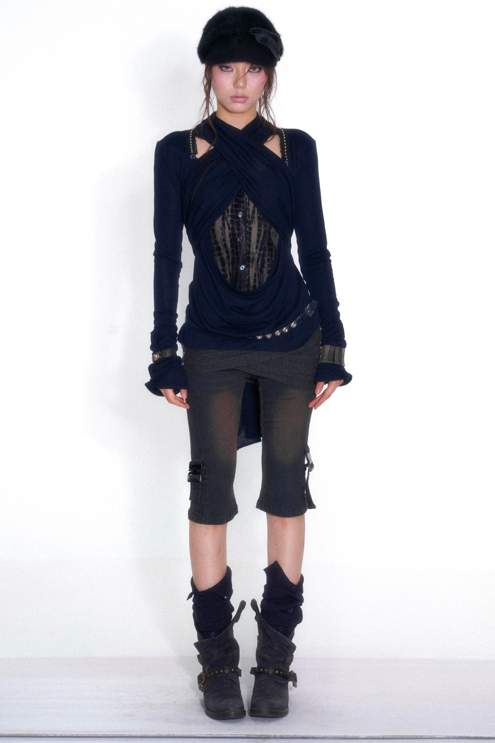 Moonlit Draped Lace Top