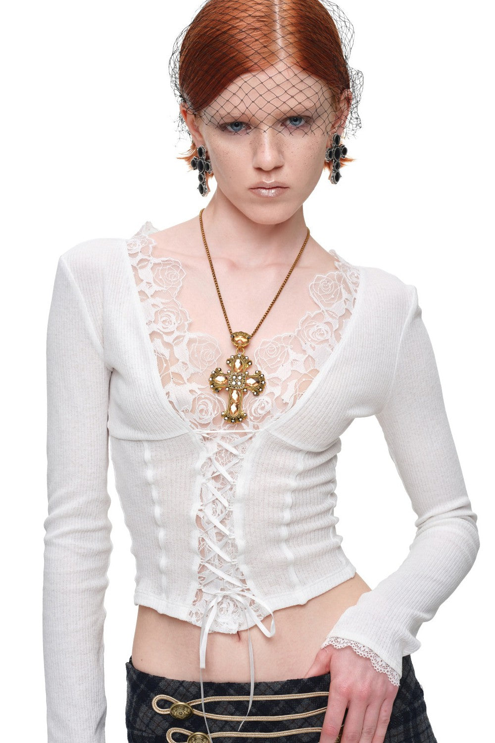 Lace Whisper V-Neck Top