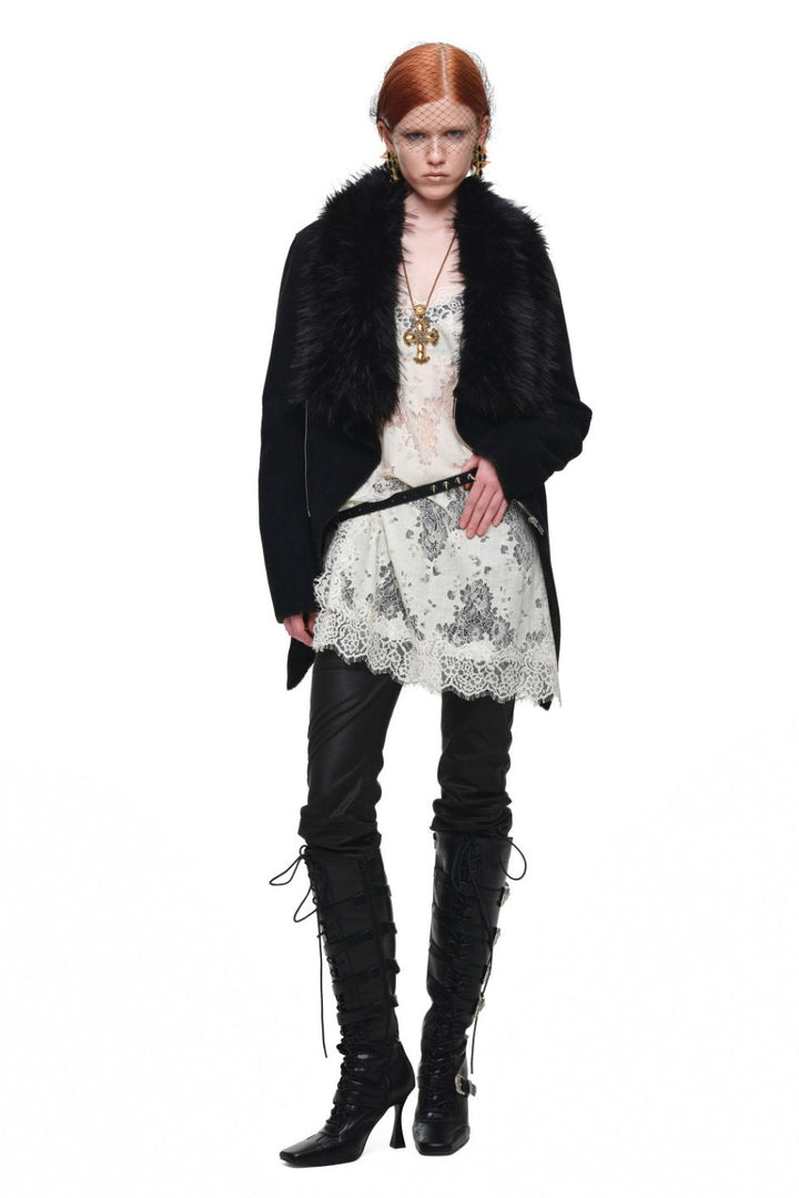 Aspen Suede Faux Fur Coat