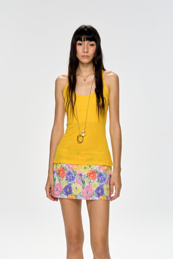 Pastel Bloom Mini Skirt