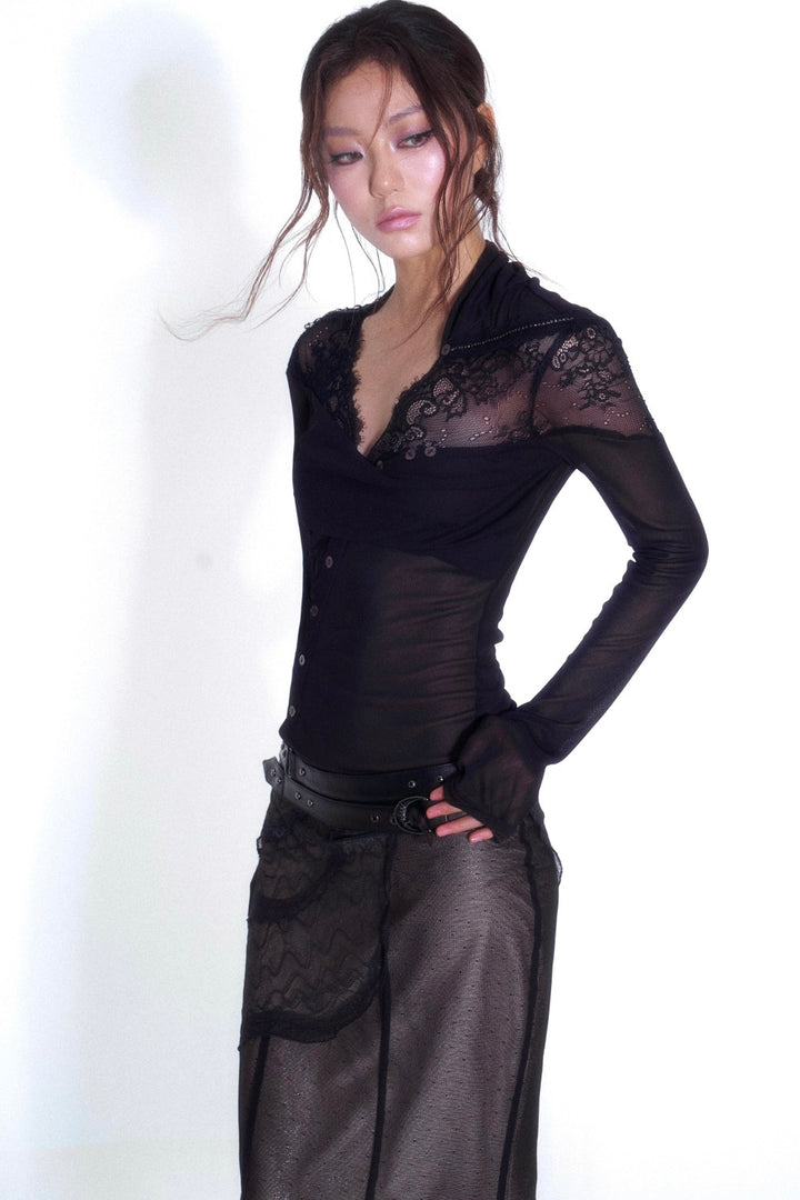 Siren Sheer Lace Blouse