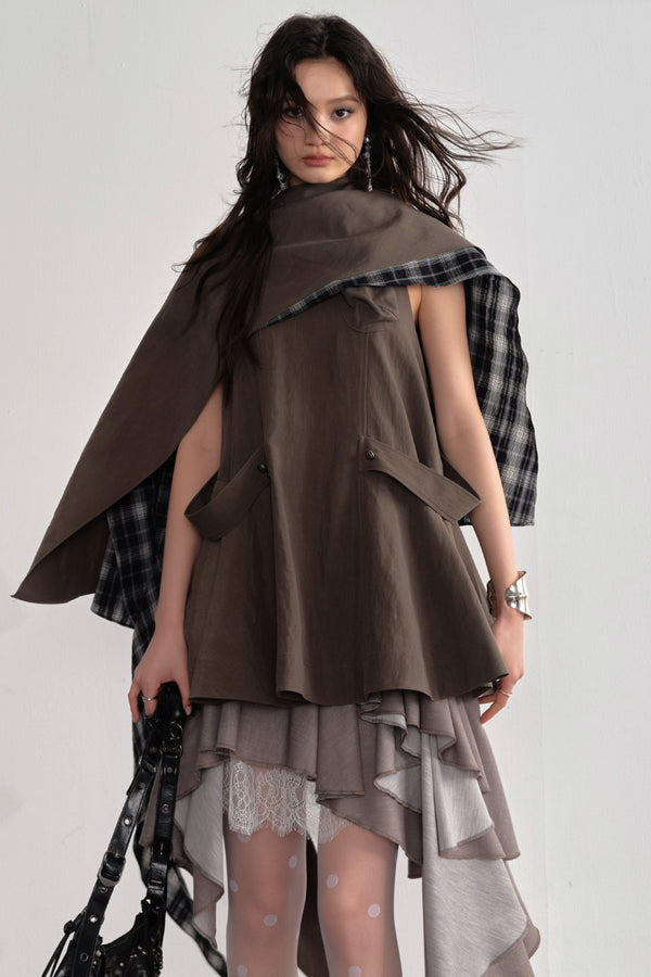 Detachable Cape Swing Vest