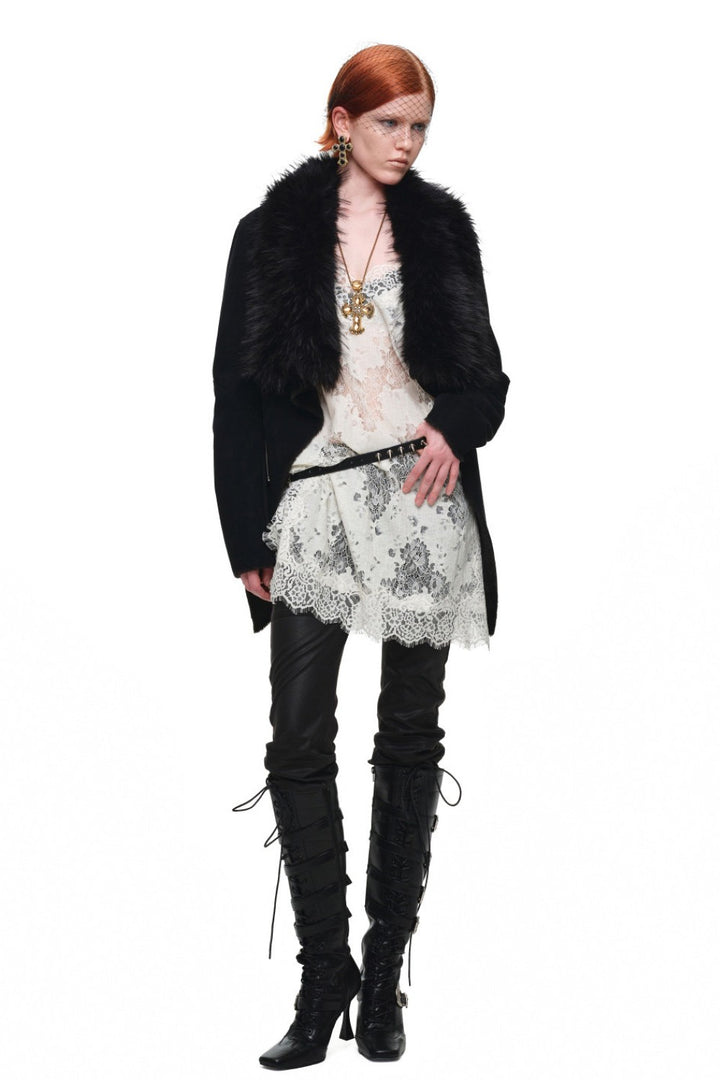 Aspen Suede Faux Fur Coat