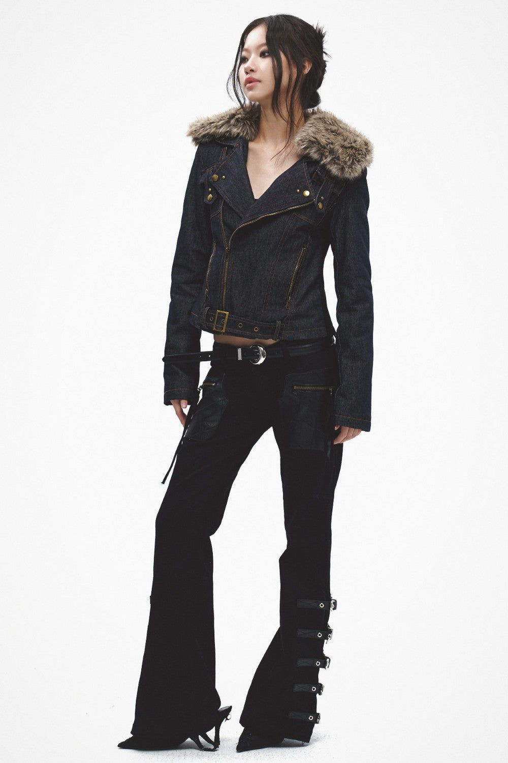 Blair Faux Fur Denim Jacket