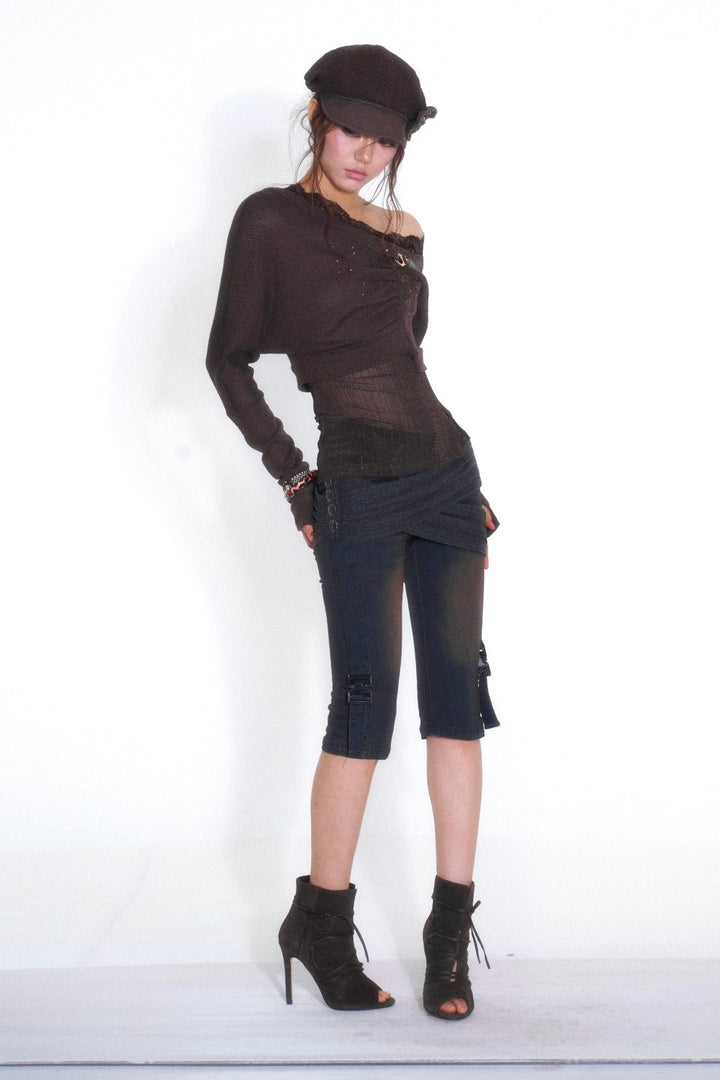 Twilight Off-Shoulder Buckled Top