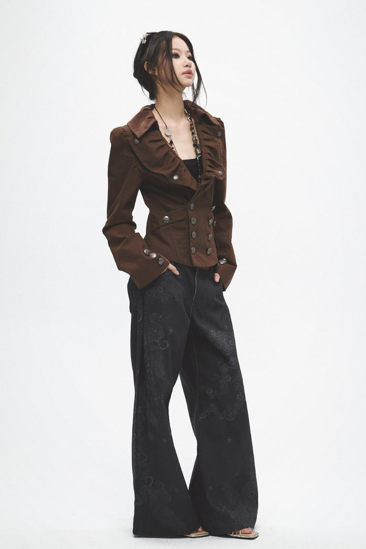 Victorian Ruffle Tailored Jacket